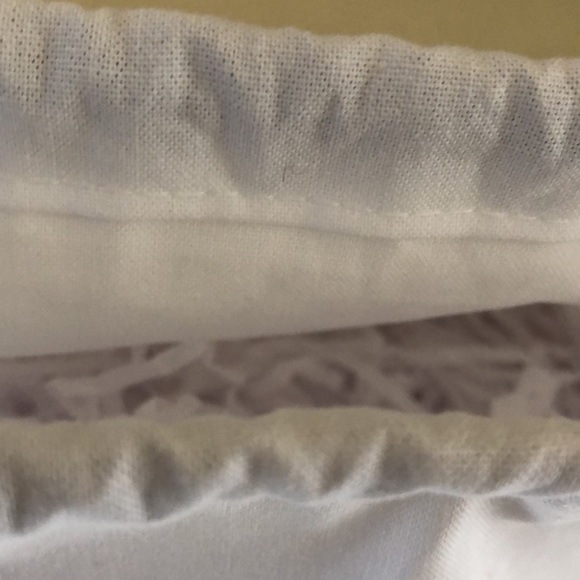 CHANEL white cotton canvas drawstring pouch cosmetic bag storage bag - AUTHENTIC - Picture 8 of 16